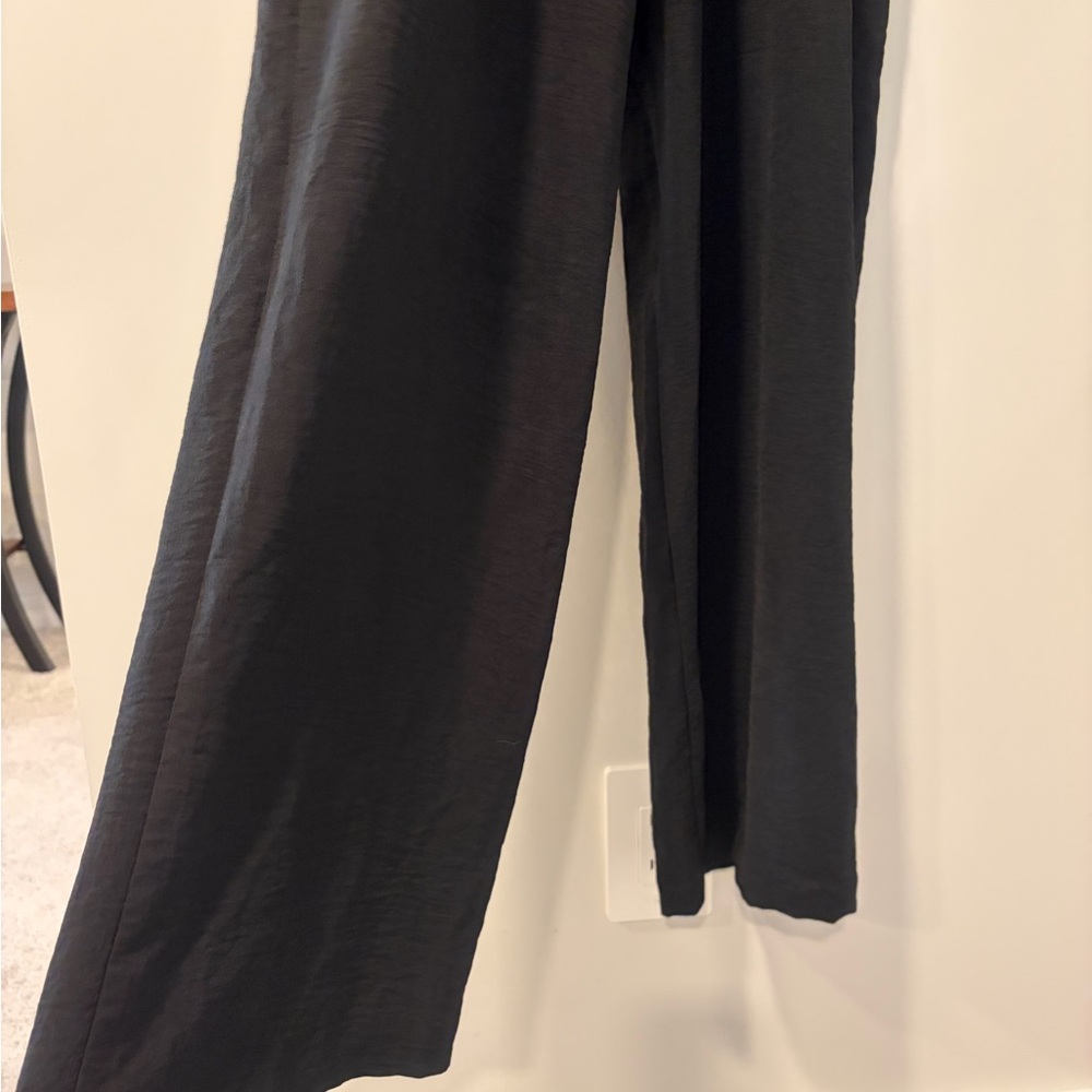 Monteau Black Smocked Waist Jumpsuit With Shoulder Bows NWT! - Picture 6 of 8